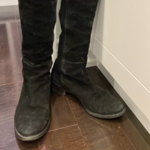 Browns Black Suede over the knee boots, 37.5 - Picture 3 of 10